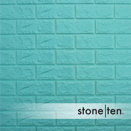 Seafoam Blue Foam Brick Wall Panel