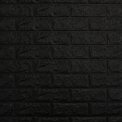 Black Foam Brick Wall Panel