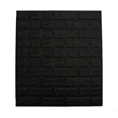 Black Foam Brick Wall Panel