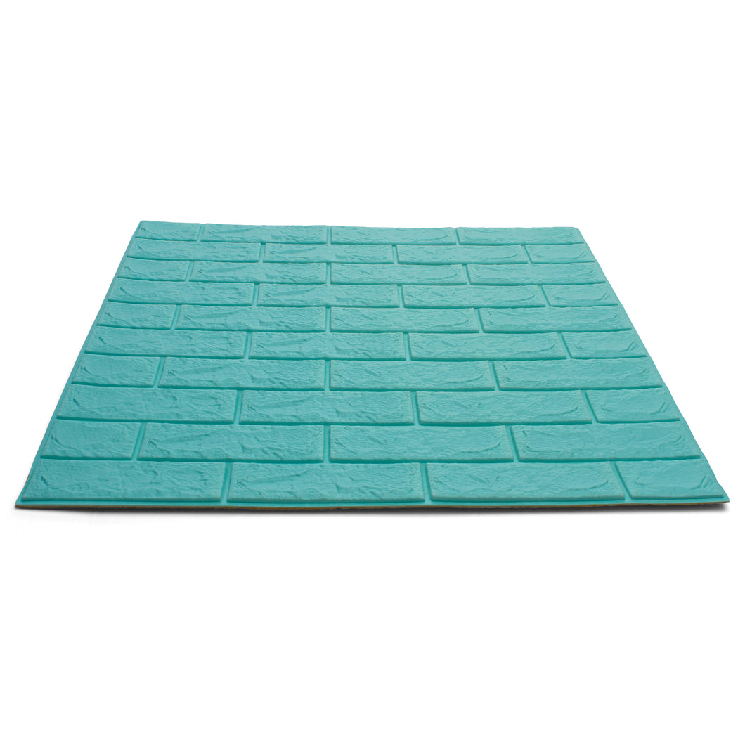 Seafoam Blue Foam Brick Wall Panel