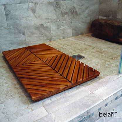 Teak Shower Mat - Zen