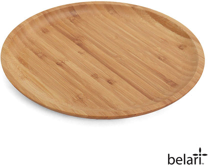 8.5" Round Bamboo Plate Set