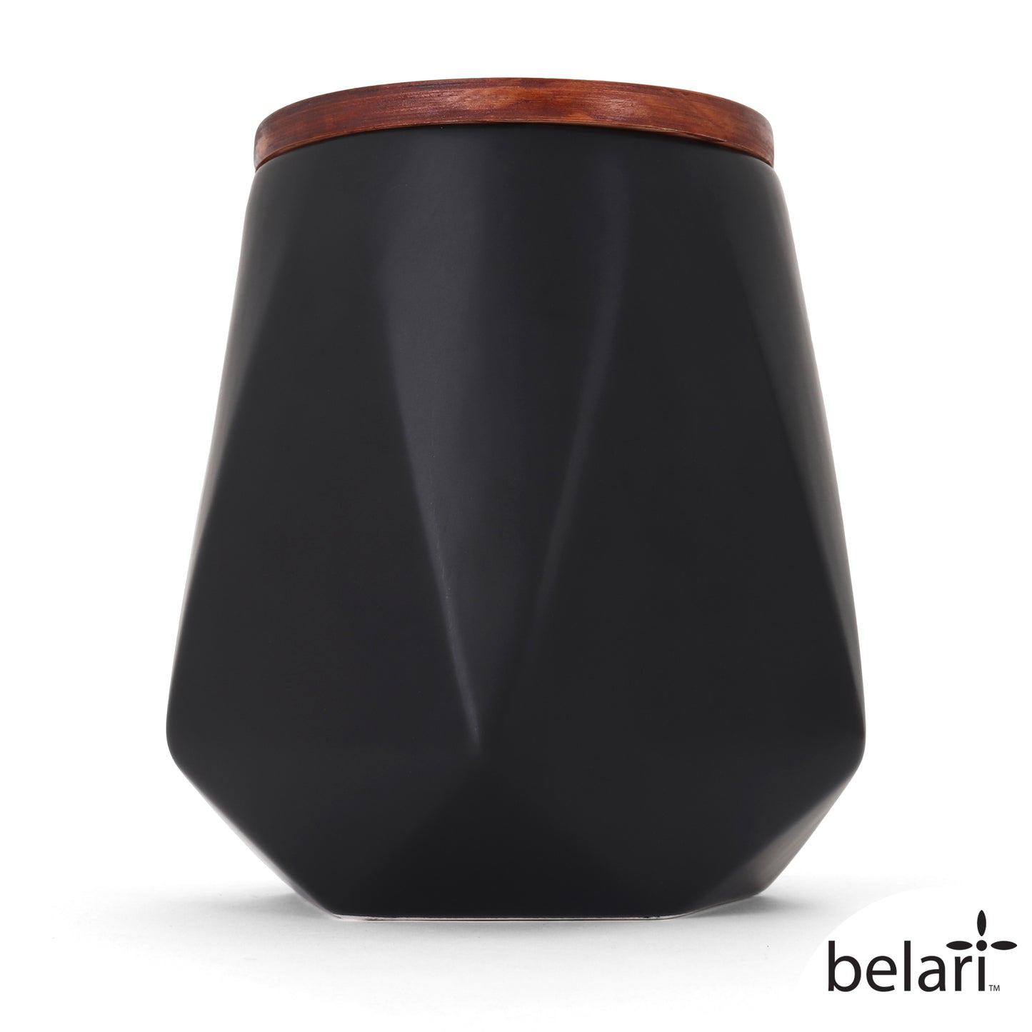 Faceted Storage Canister - Black / Large