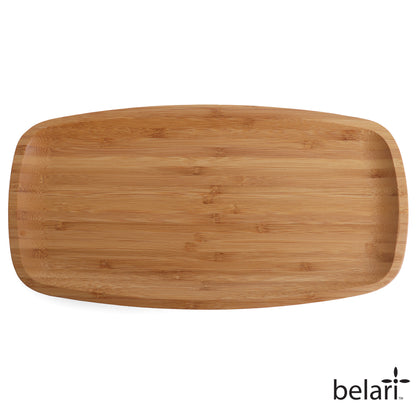 14" Rectangle Bamboo Plate Set